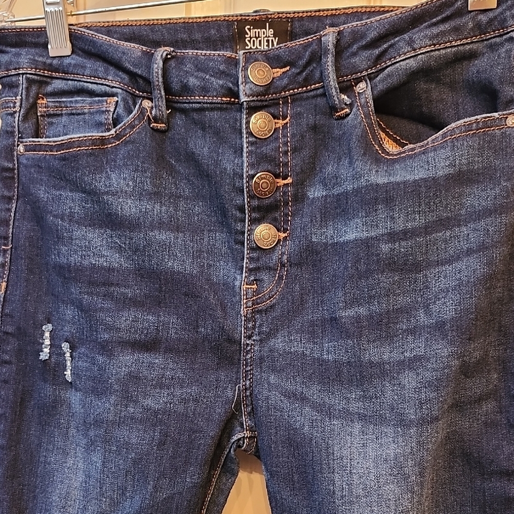 Stylish High Rise Button-Fly Jeans - Picture 4 of 12